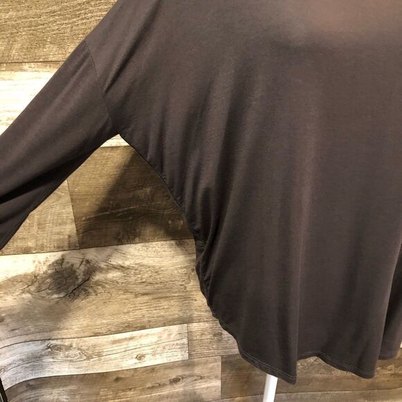 joan vass brown Dolan sleeve mock neck - L - Picture 3 of 8